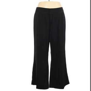 24w Tall Black Wide Leg Trousers